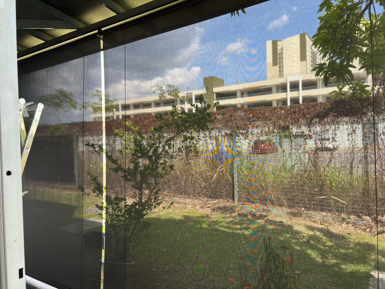 After — Outdoor roller blinds backyard installation Malaysia